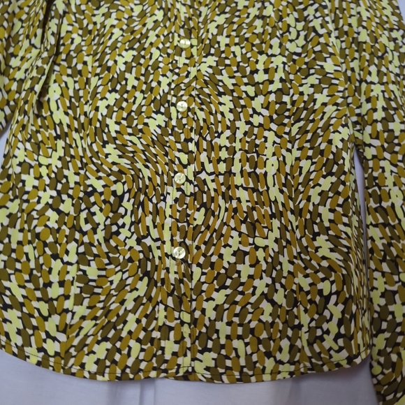 Julie Mitchell Urban Collection Multicolor "Silky" Long Sleeve   Top Size Medium - Picture 7 of 12